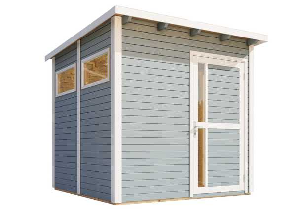 Gartenhaus Punta 2 19 mm hellgrau
