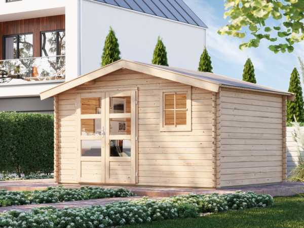 Gartenhaus Blockbohlenhaus Felsenau 5 38 mm naturbelassen