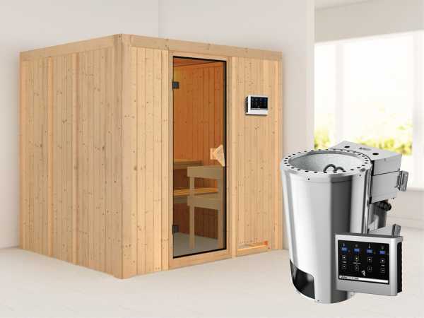Sauna Systemsauna Daria inkl. Plug & Play Bio-Ofen externe Steuerung