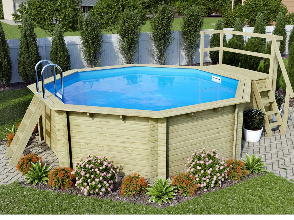 Pool Holzpool SET Modell 2 B inkl. Superior Ausstattung