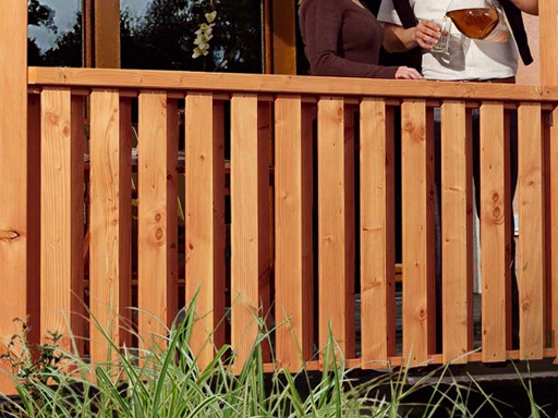 Brüstung Douglasie für Terrassenüberdachungen Douglasie Modell 1, 2 und 3