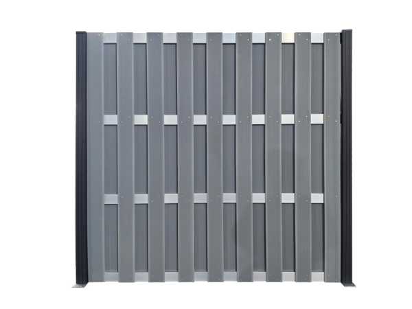WPC-Sichtschutzzaun DIY-Bausatz Hellgrau