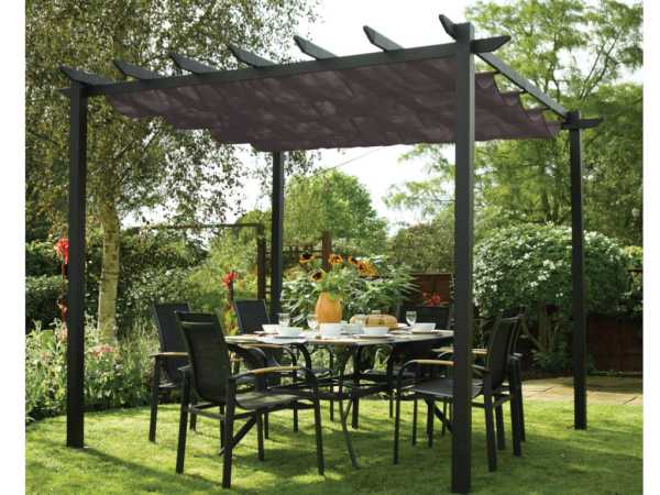 Aluminium Pergola "Latina 3x3" dunkelgrau