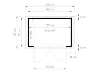 Vorschau: Gartenhaus Sylta 1 14 mm natur Vorschau: Gartenhaus Sylta 1 14 mm natur