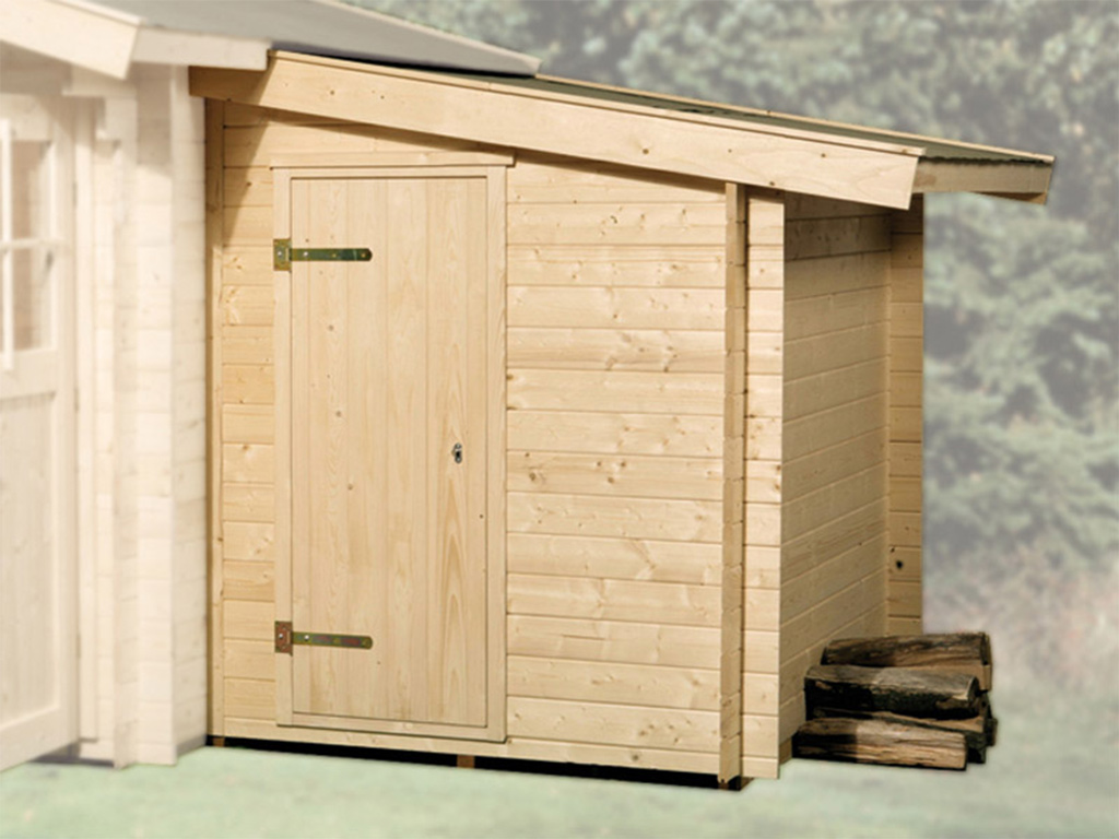 Anbauschuppen Gr. 1 für eine Wandstärke von 28 + 45 mm Gartenhaus