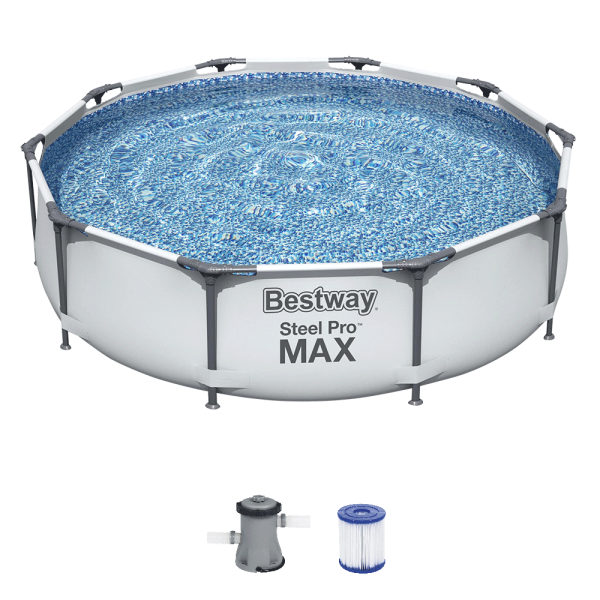 BESTWAY Steel Pro Max Frame Pool,305x76cm, inkl. Filterpumpe