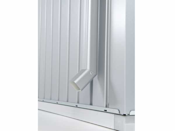 Abb. zeigt Regenfallrohr für Gerätehaus AvantGarde in silber-metallic
