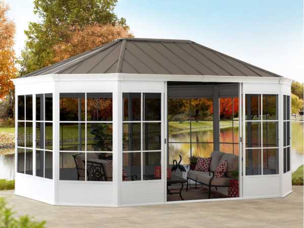 Stahl-Gazebo BIRKETT – 366 cm x 488 cm