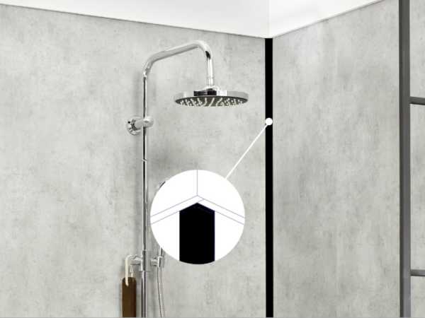 Innenwinkel Aluminium Schwarz 0002 für Mural Revela Wandpaneele
