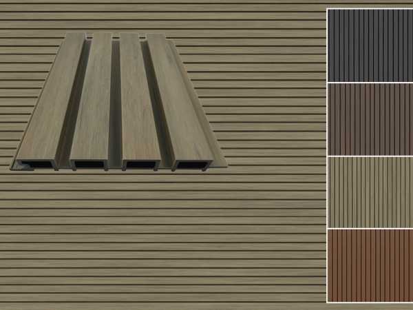 WPC 4-fach Rhombusprofil Antique co-extrudiert