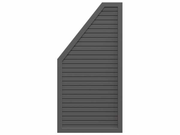 Sichtschutzzaun DESIGN RHOMBUS Abschlusselement Anthrazit