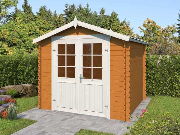Gartenhaus Blockbohlenhaus Morava A 28 mm eiche