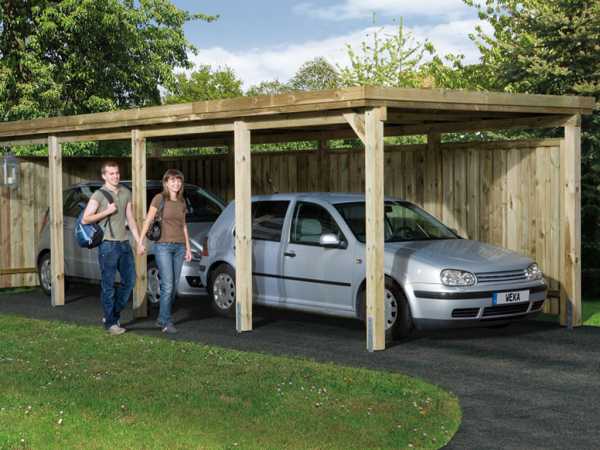 Carport Flachdach-Einzelcarport 617 Gr. 3