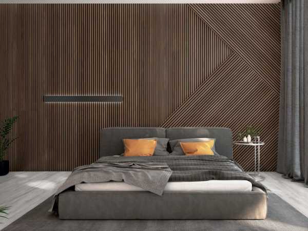 Akustikpaneele SilentDesign Nussbaum Havel 300 cm