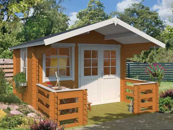 Gartenhaus Blockbohlenhaus Lola 2 28 mm eiche