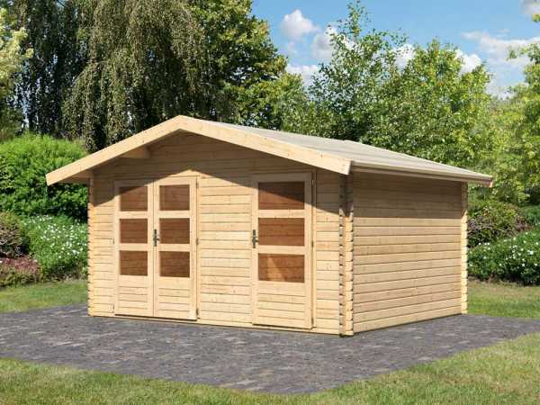 Gartenhaus Blockbohlenhaus Lagor 1 ECO 38 mm naturbelassen