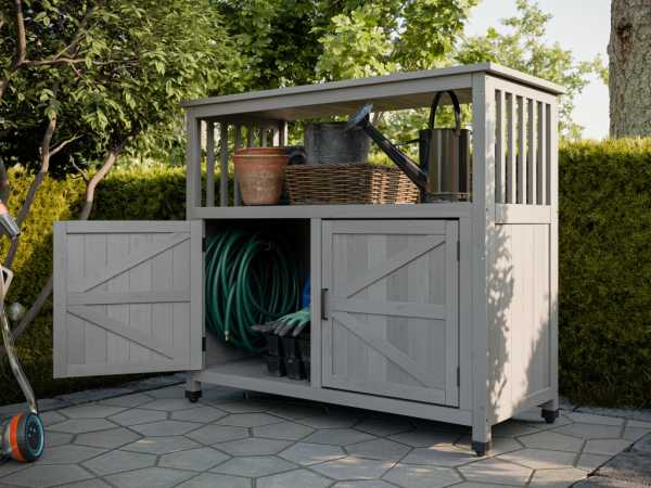 Geräteschrank "Jason" grau für Innen- und Außenbereich