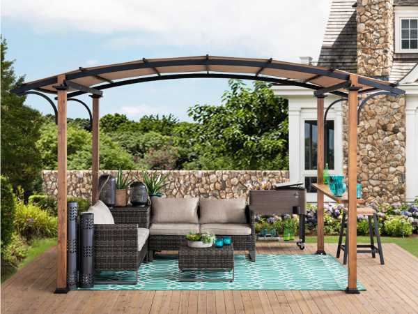 Stoff-Pergola SKUTA – 259 cm x 406 cm