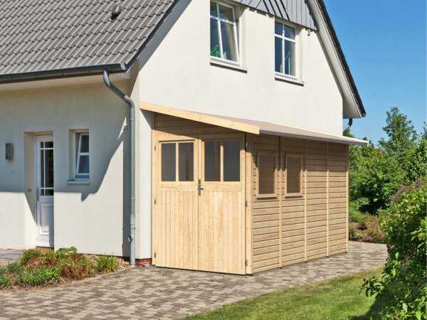 Gerätehaus Anlehnhaus Wandlitz 4 19 mm naturbelassen