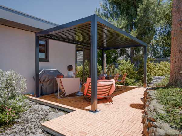 Pergola Aluminium Natura elektrisch
