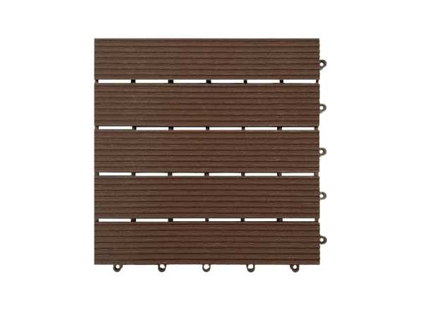 Terrassenfliese 30x30 aus Kunststoff Braun