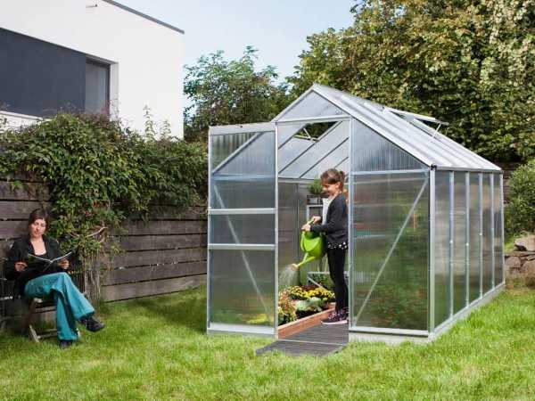 Gewächshaus Apollo 3800 HKP 6 mm, Aluminium-blank eloxiert