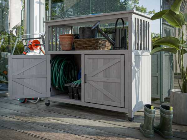 Geräteschrank "Jason" grau für Innen- und Außenbereich