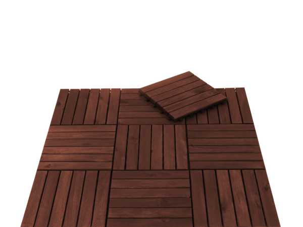 Terrassenfliese Akazie Holzfliese dunkel geölt