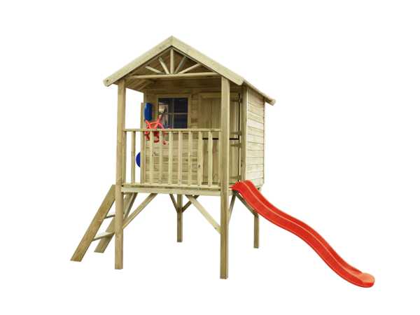 Stelzenhaus Funny XXL Mit Rutsche - 285x188x303 Cm Garten Spielhaus Aus Kiefernholz