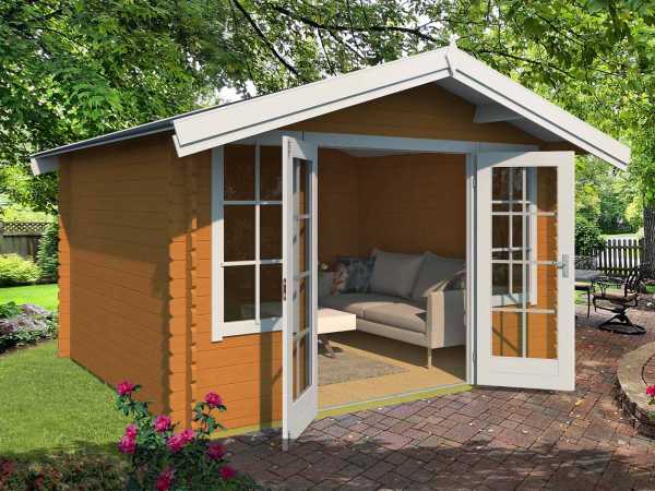 Gartenhaus Blockbohlenhaus Robin 280 28 mm eiche