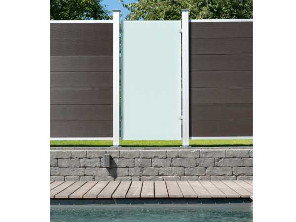 Abb. zeigt Zaun inkl. Start-/Endprofil Silber. Geliefert wird Anthrazit (Alu)