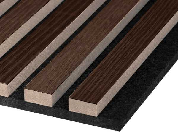 Akustikpaneele Wandverkleidung Smoke Oak 240 cm Filz schwarz