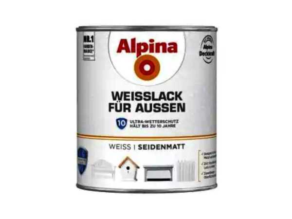 Weißlack für Außen Seidenmatt