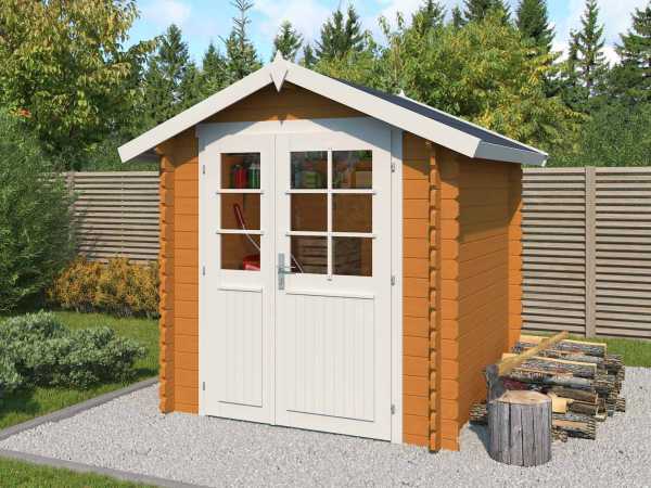Gartenhaus Blockbohlenhaus Morava B 28 mm eiche