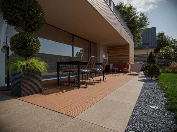 Terrassendiele Afrikulu – Endlosverlegung