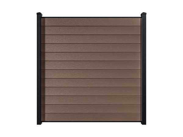 Bohlenset Premium für WPC-Steckzaunsystem Teak