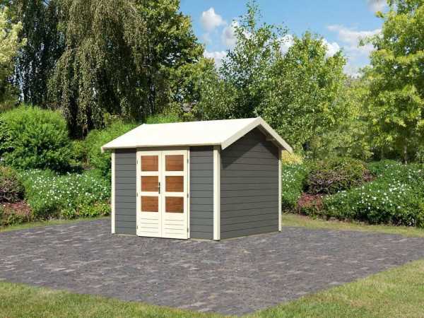 Gartenhaus Theres 7 28 mm terragrau