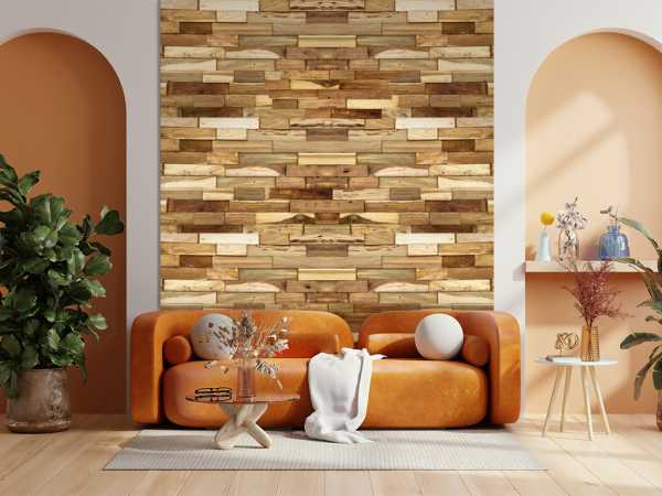 Wandverkleidung Teak Orchid