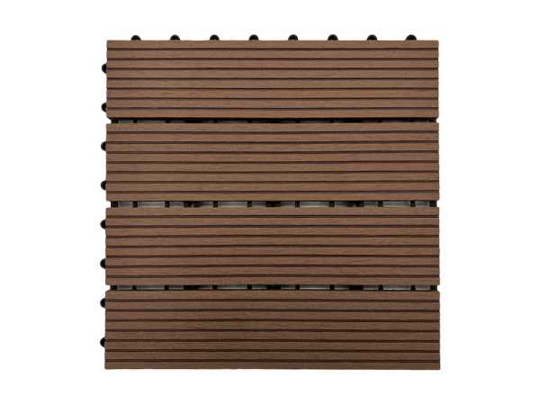 WPC-Terrassenfliese Basic braun – 1 Stück