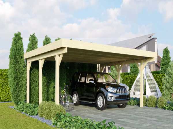 Carport Doppel 1 CLASSIC inkl. 0,5 mm Stahldachplatte