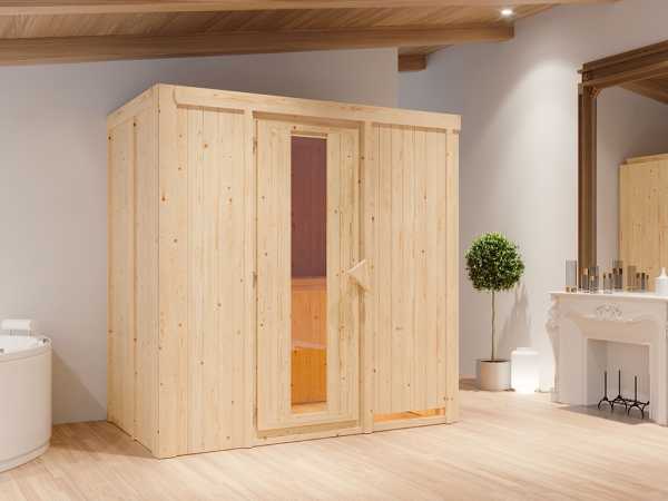 Sauna Systemsauna Variado, inkl. 9 kW Ofen mit externer Steuerung