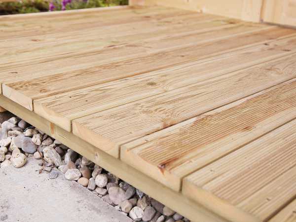 Terrassenfußboden für Gartenhaus "Varianta" naturbelassen
