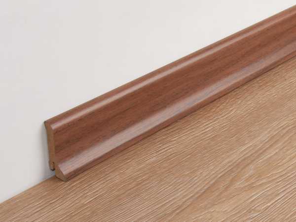 Sockelleiste Nussbaum dunkel 6081 3-Stab Profil 4 MK Dekor