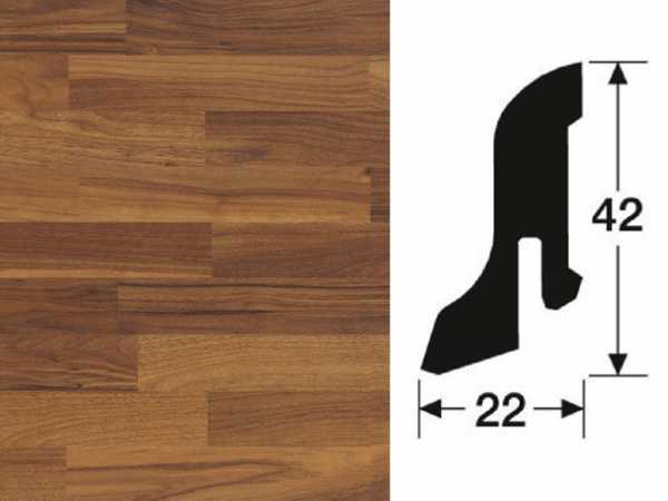 Sockelleiste Nussbaum dunkel 6081