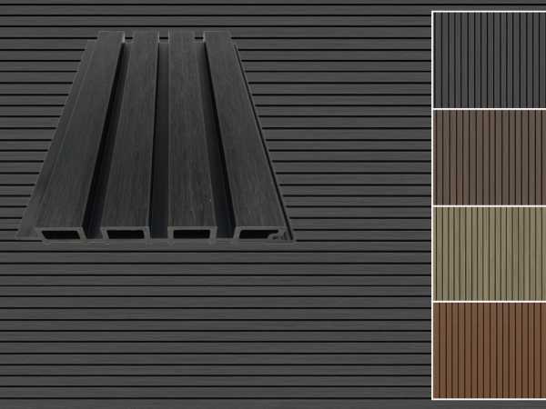 WPC 4-fach Rhombusprofil Charcoal co-extrudiert