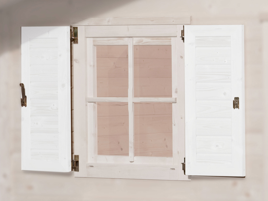 Fensterläden 69 x 79 cm weiß GartenhausAnbauten GartenhausZubehör
