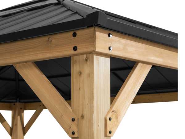 Zedernholz-Gazebo ERNIR – 393 cm x 452 cm