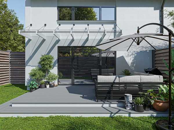 Terrassendiele WPC ProFi Piazza One Silver Ash