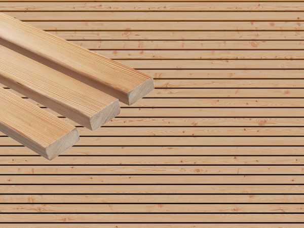 Fassade Rhombusprofil Sibirische Lärche