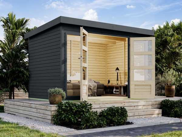 Gartenhaus Hybridgartenhaus Hera 4 19 mm anthrazit